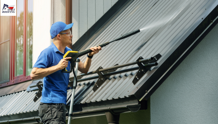 clean roof tiles without pressure washer