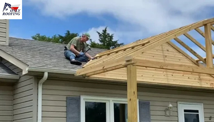 How to seal porch roof to house