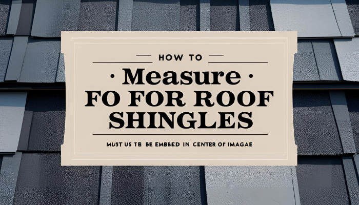How to Measure for Roof Shingles?