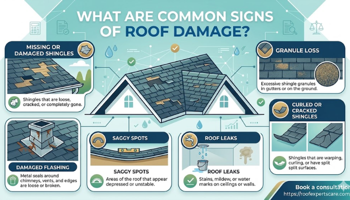 What Are Common Signs of Roof Damage?