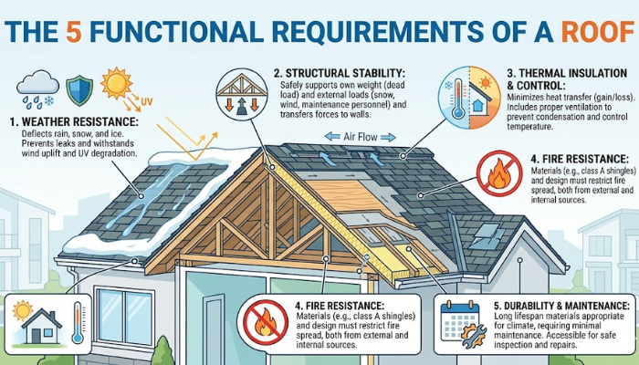 What Are the 5 Functional Requirements of a Roof?