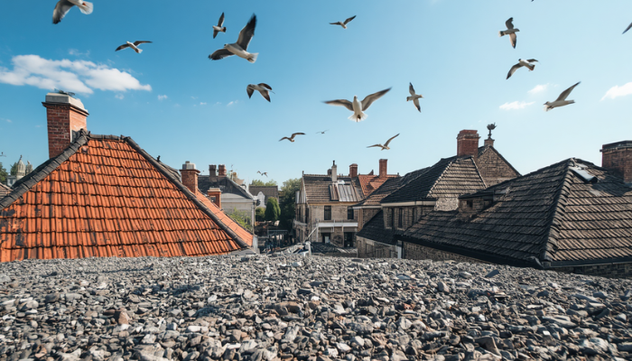 why is there gravel on roofs