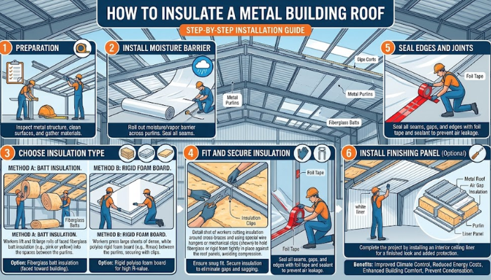 How to Insulate a Metal Building Roof?